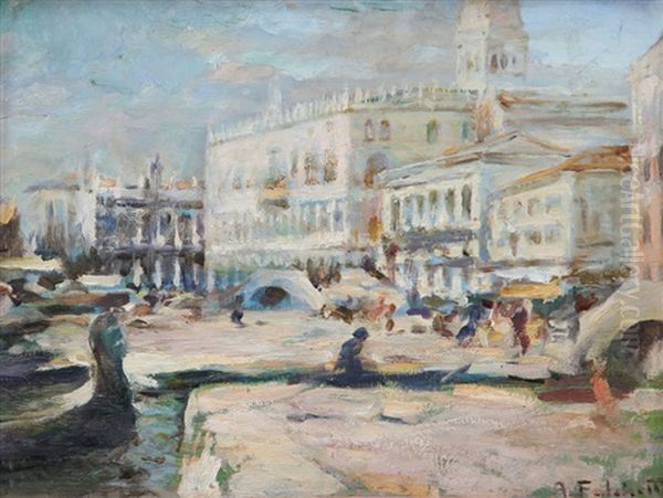 Dalla Riva Degli Schiavoni Venezia by Alberto Falchetti