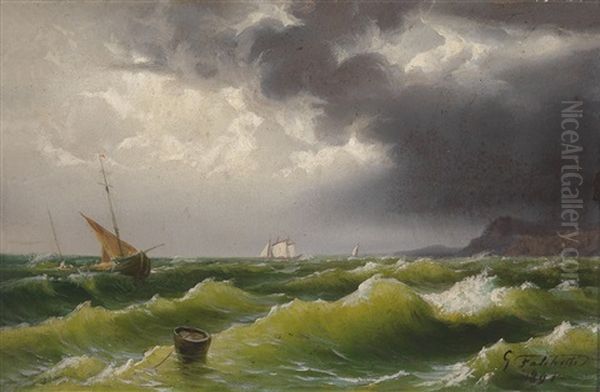 Auf Sturmischer See Oil Painting by Giuseppe Falchetti