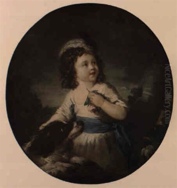 Portrait De Miss Nanette Thelluson, S-ur Du Premier Lord Rendlesham Oil Painting by Pierre Etienne Falconet