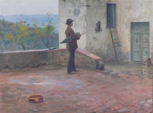 In Attesa (no. 8), L'attente (no. 8) Oil Painting by Arturo Faldi