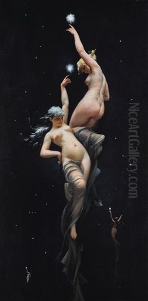 Reaching For The Stars Oil Painting by Luis Ricardo Falero