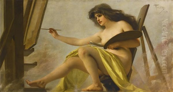 An Allegory Of Art Oil Painting by Luis Ricardo Falero