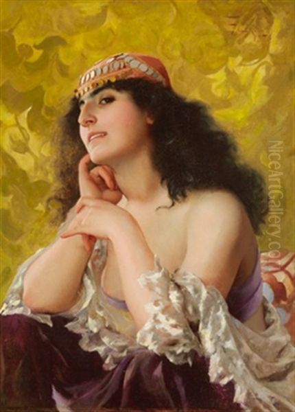 Orientalische Schonheit Oil Painting by Luis Ricardo Falero