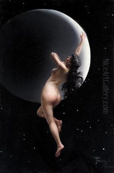 Ninfa De La Luna Oil Painting by Luis Ricardo Falero