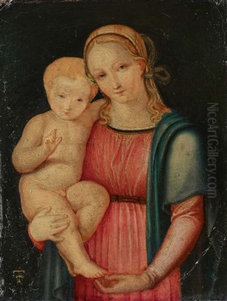 Madonna Mit Kind Oil Painting by Theodor Falkeisen