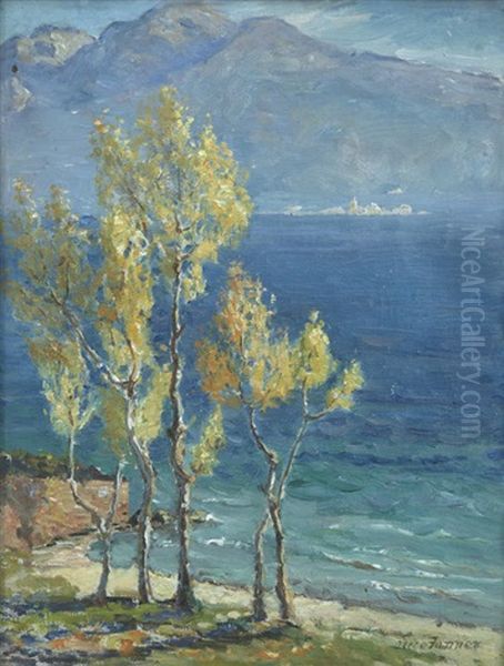 Autumn, Lake Garda Oil Painting by Alice Maud Fanner