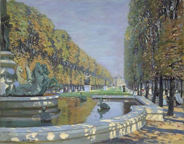 The Luxembourg Gardens, Paris Oil Painting by Alice Maud Fanner