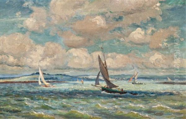 Sailing Of The British Coast Oil Painting by Alice Maud Fanner