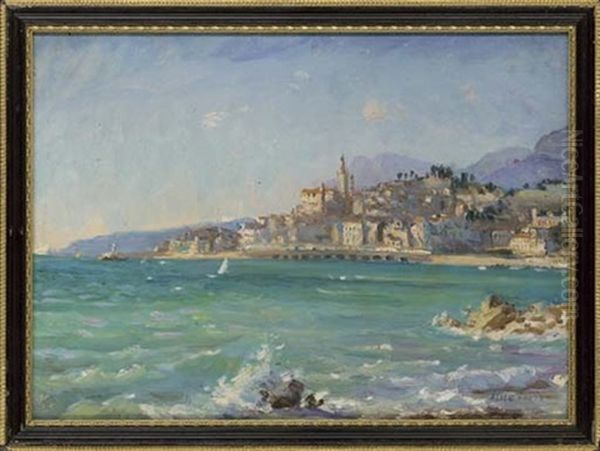 The Italian Speronare (+ Off The Italian Coast; Pair) Oil Painting by Alice Maud Fanner