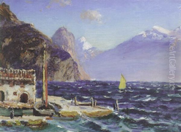 Bogliaco, Lake Garda Oil Painting by Alice Maud Fanner