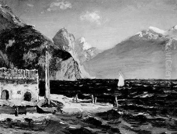 Bogliaco, Lake Garda Oil Painting by Alice Maud Fanner