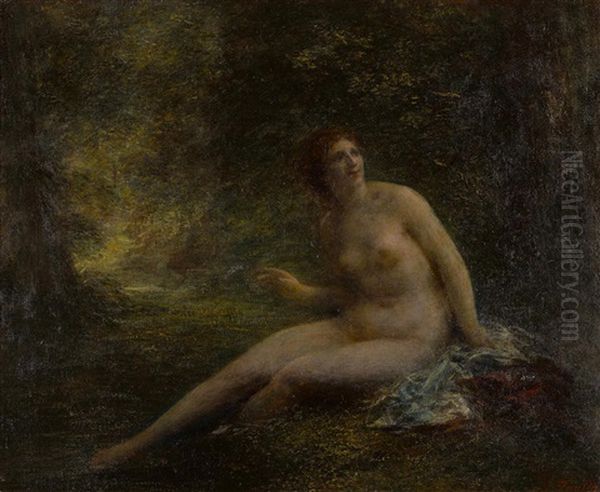 Baigneuse Effrayee Oil Painting by Henri Fantin-Latour