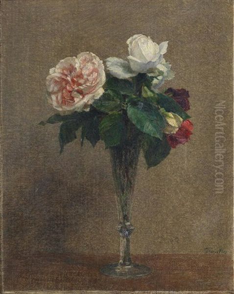 Roses Oil Painting by Henri Fantin-Latour