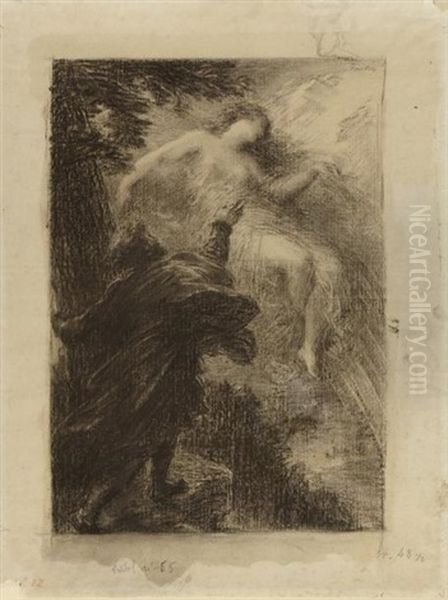 La Fee Des Alpes (evocation De Manfred De Robert Schumann), Vers 1904. Oil Painting by Henri Fantin-Latour