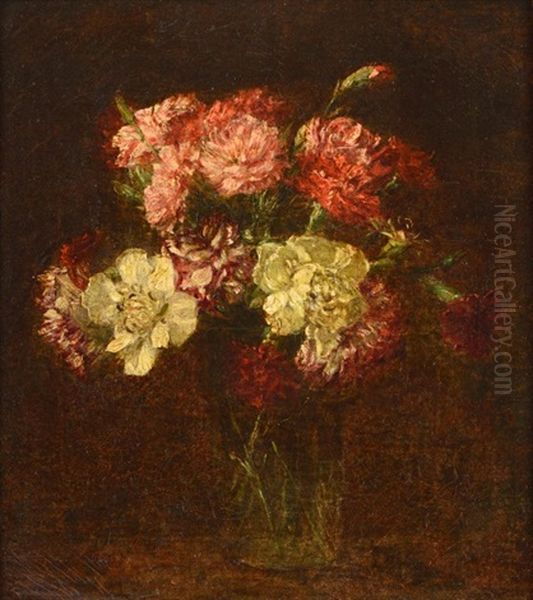 Bouquet D'oeillets Oil Painting by Henri Fantin-Latour