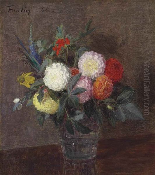 Fleurs D'automne Oil Painting by Henri Fantin-Latour