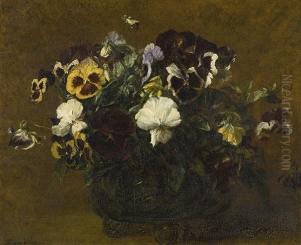 Pensees Oil Painting by Henri Fantin-Latour