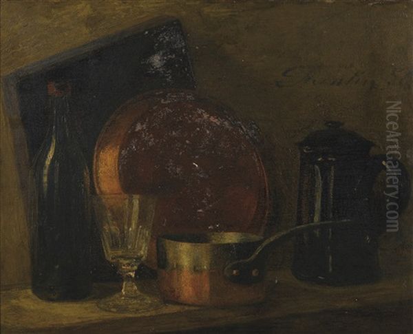 Nature Morte Au Chaudron Oil Painting by Henri Fantin-Latour