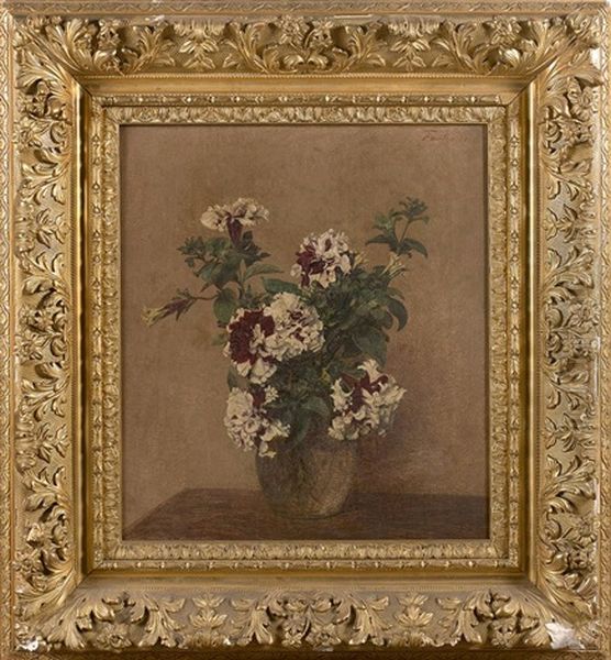 Bouquet De Petunias Doubles Oil Painting by Henri Fantin-Latour