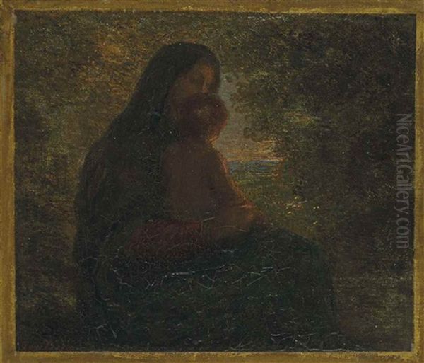 Vierge A L'enfant Oil Painting by Henri Fantin-Latour