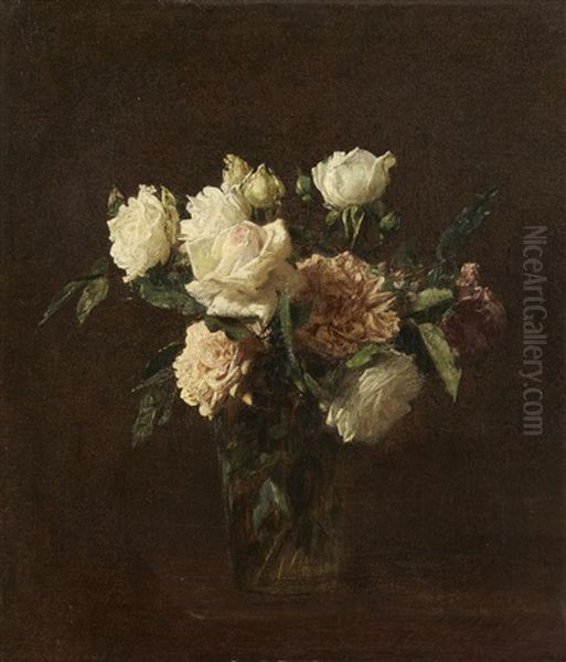 Roses Oil Painting by Henri Fantin-Latour