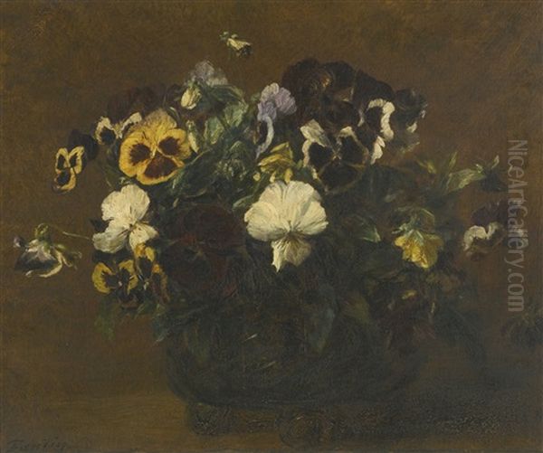 Pensees Oil Painting by Henri Fantin-Latour