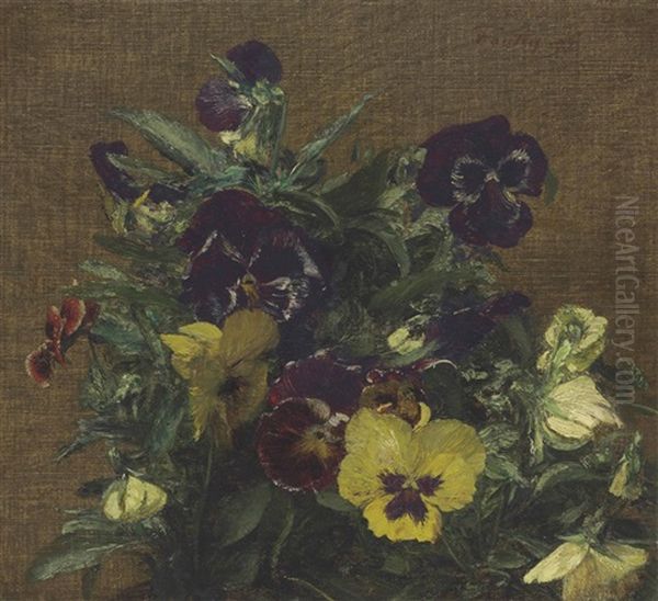 Pensees Oil Painting by Henri Fantin-Latour