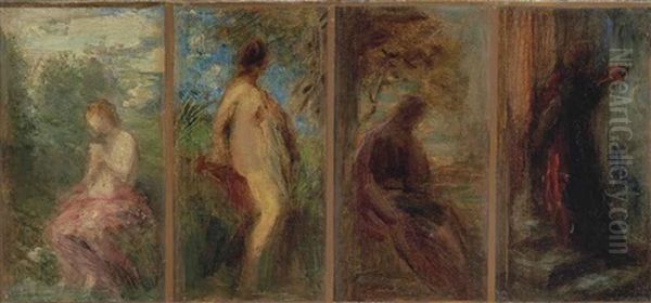 Les Quatre Saisons Oil Painting by Henri Fantin-Latour