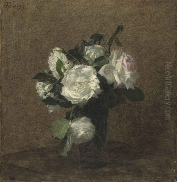 Roses Oil Painting by Henri Fantin-Latour