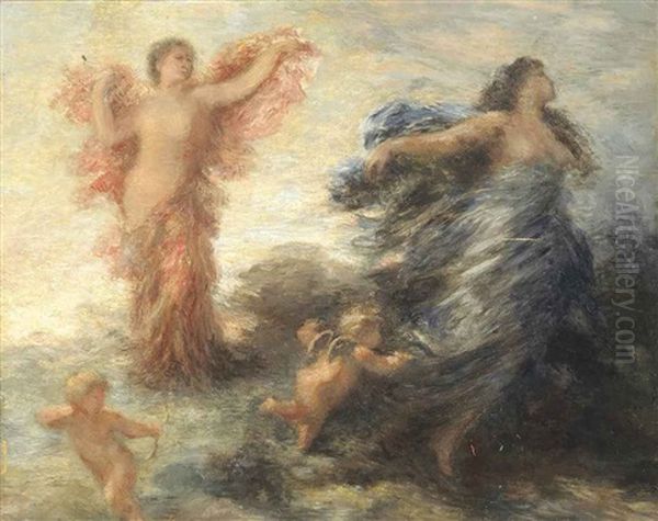 An Allegory Of Love Oil Painting by Henri Fantin-Latour