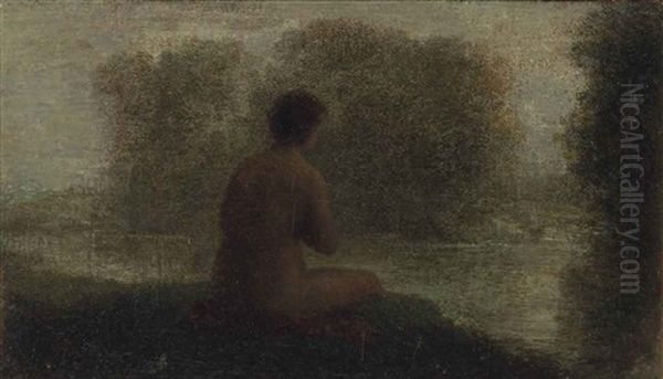 Baigneuse Au Bord De L'eau Oil Painting by Henri Fantin-Latour