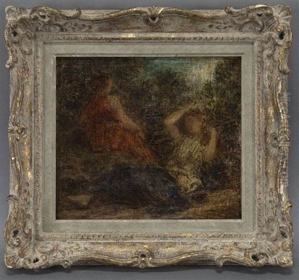 Deux Baigneuses Oil Painting by Henri Fantin-Latour