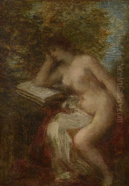 Femme Nue Lisant Oil Painting by Henri Fantin-Latour