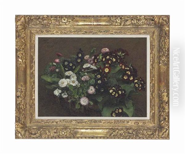 Parquerettes Et Oreilles D'ours Oil Painting by Henri Fantin-Latour