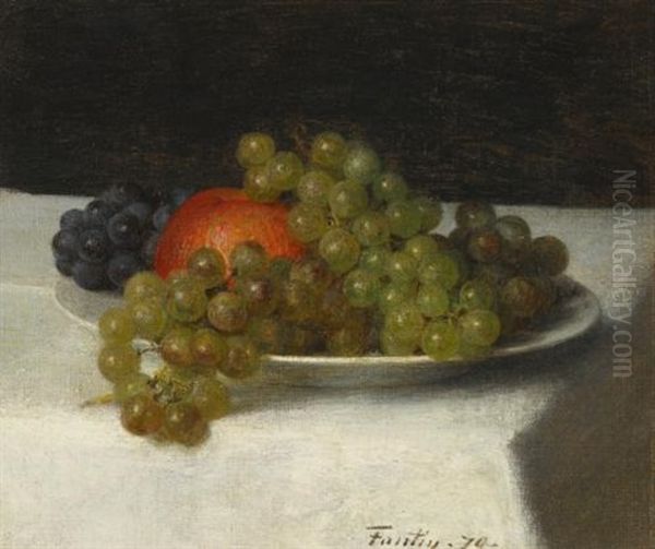 Pommes Et Raisins Oil Painting by Henri Fantin-Latour