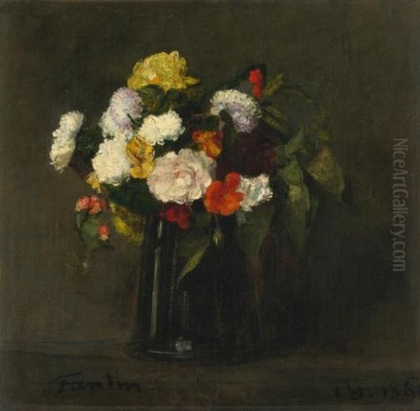 Fleurs Oil Painting by Henri Fantin-Latour