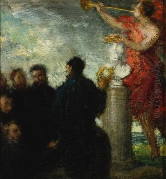 Hommage A Eugene Delacroix by Henri Fantin-Latour