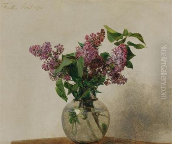 Lilas Oil Painting by Henri Fantin-Latour