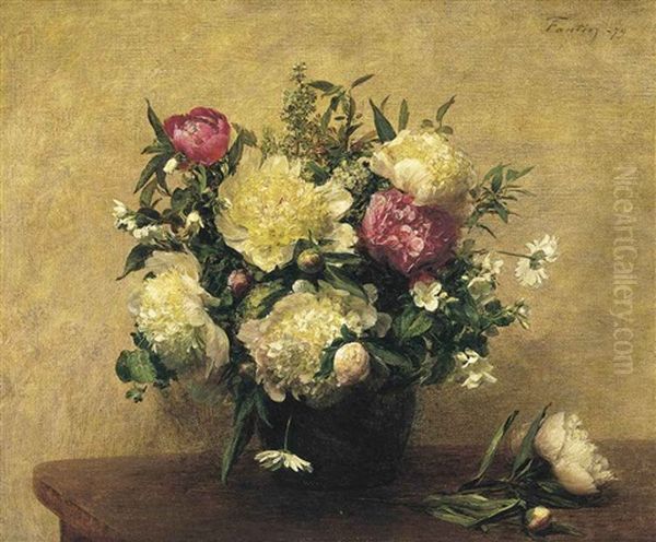 Vase De Pivoines by Henri Fantin-Latour