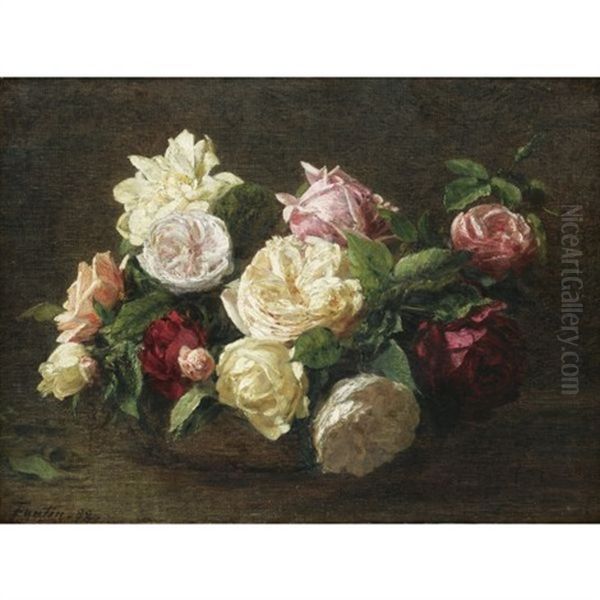 Roses Oil Painting by Henri Fantin-Latour