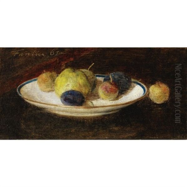 Assiette De Fruits Oil Painting by Henri Fantin-Latour