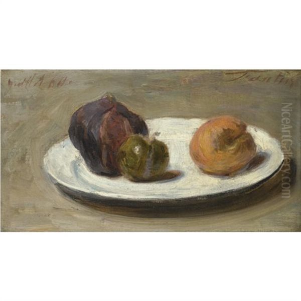 Figues, Reine-claude Et Abricot Oil Painting by Henri Fantin-Latour