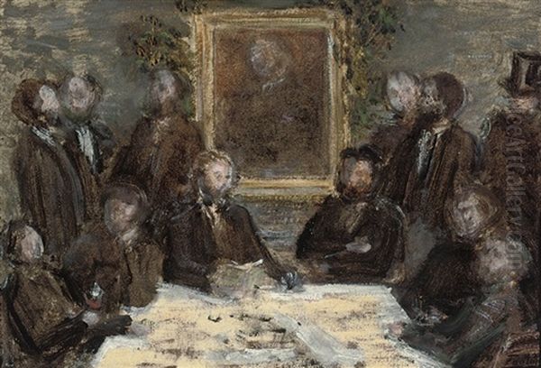 Le Repas - Le Coin De Table Oil Painting by Henri Fantin-Latour