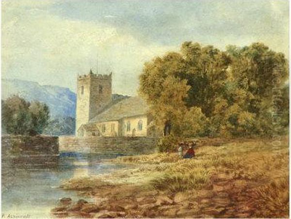 Grasmere Church Oil Painting by Reginald Aspinwall