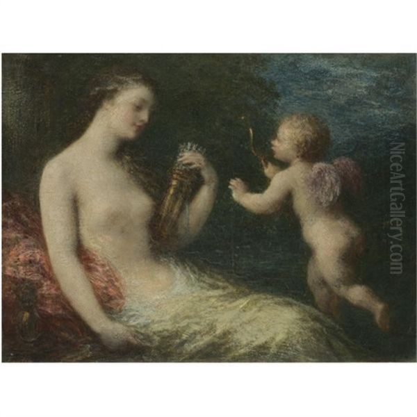 Venus Et L'amour Oil Painting by Henri Fantin-Latour