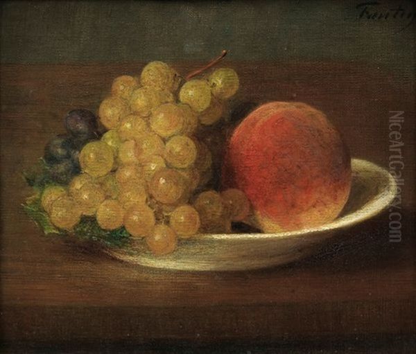 Peches Et Raisins Oil Painting by Henri Fantin-Latour