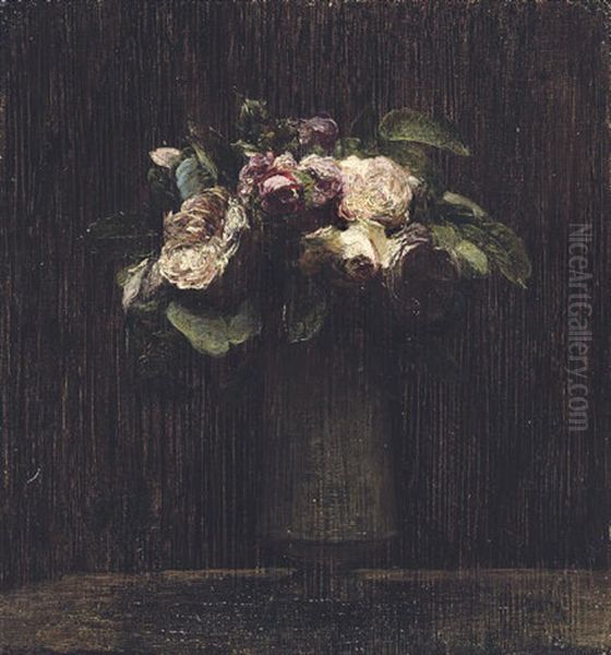 Roses Oil Painting by Henri Fantin-Latour