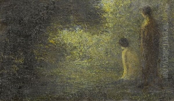 Zwei Frauen Im Wald Oil Painting by Henri Fantin-Latour