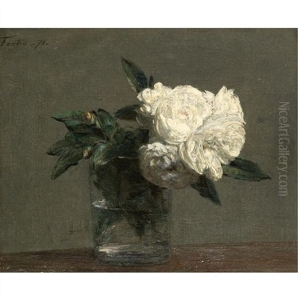 Roses Oil Painting by Henri Fantin-Latour