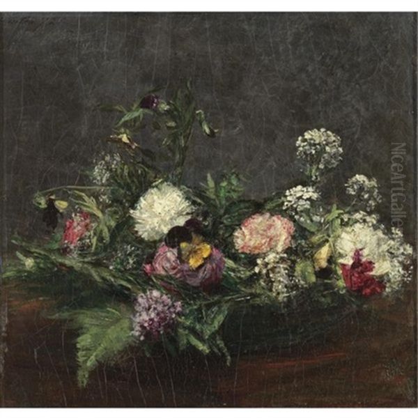 Fleurs Oil Painting by Henri Fantin-Latour